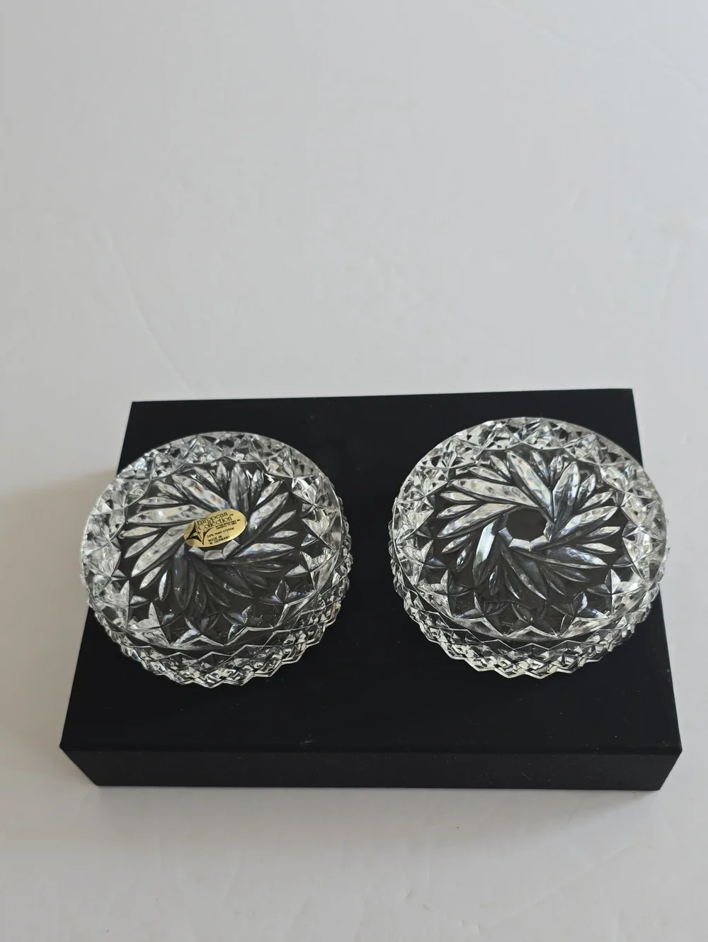Vintage The European Collection Set Of 2 Crystal  Coasters Bowls Germany